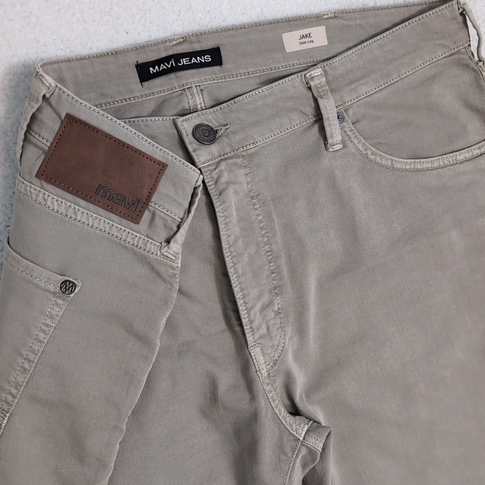 Mavi Jeans‎ Mens 42X32 Jake Slim Tapered Leg Gray Denim Stretch Casual Western